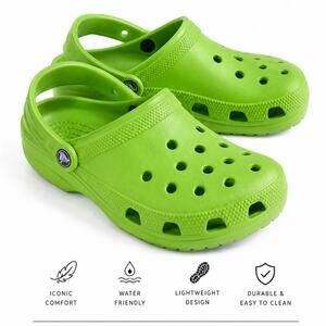 nothingZ Lime Green Classic Clog Sandals Kids C12 Lightweight Slip On Shoes